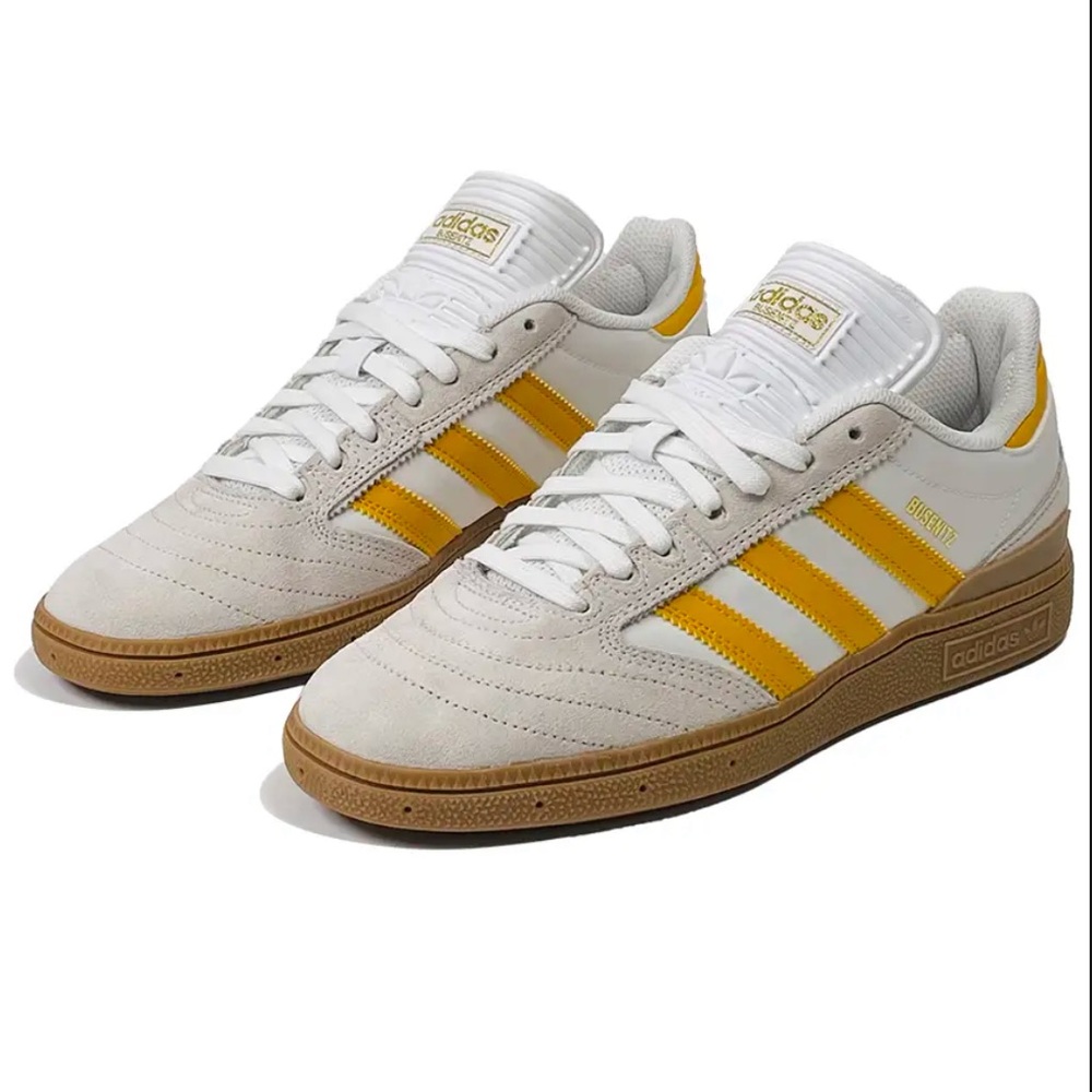 Adidas Busenitz White and Yellow